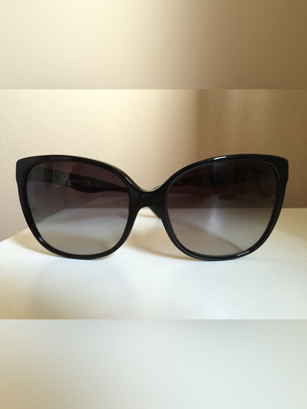 Dolce & Gabbana Black Gradient Oversized Cat-Eye Women's Sunglasses - Picture 1 of 4